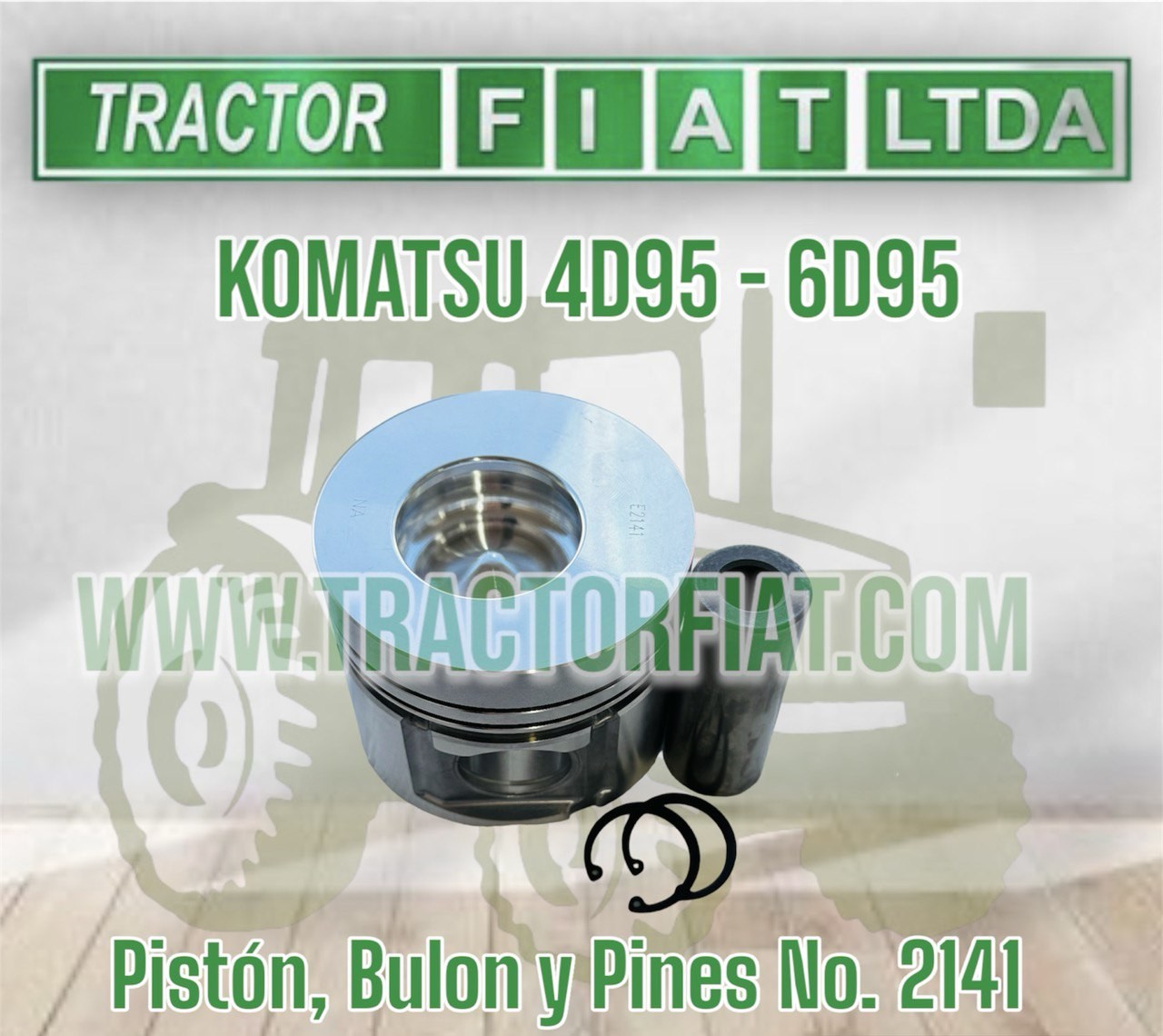 PISTON ,BULON Y PINES - MOTOR KOMATSU 6D95/4D95