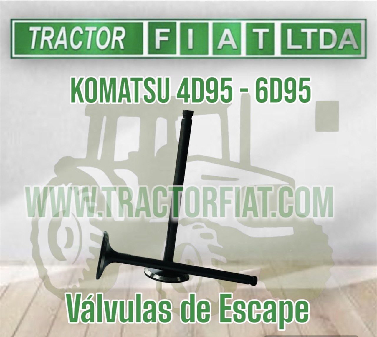VALVULAS DE ESCAPE - MOTOR KOMATSU 6D95/4D95