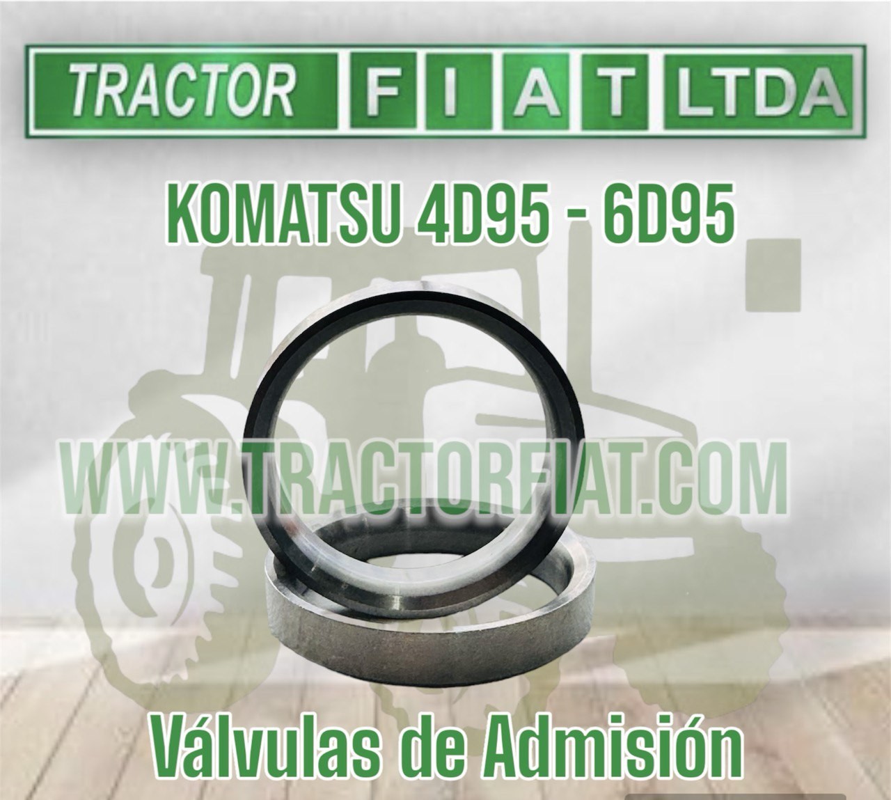 ASIENTO DE VALVULA DE ADMISION - MOTOR KOMATSU  6D95/4D95