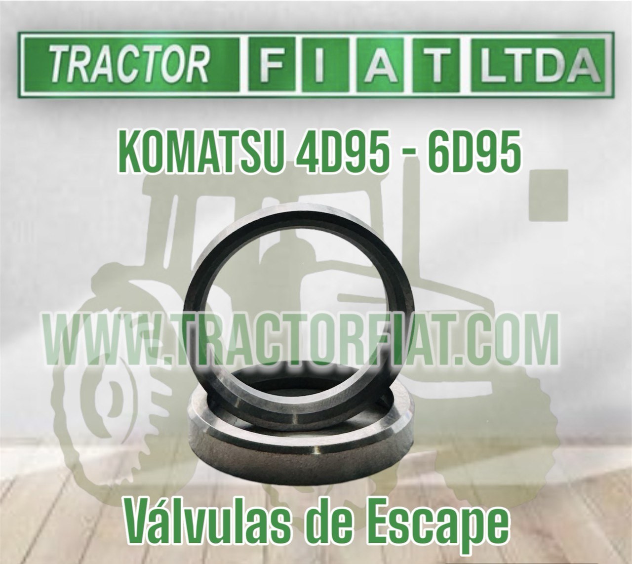 ASIENTO DE VALVULA DE ESCAPE - MOTOR KOMATSU  6D95/4D95