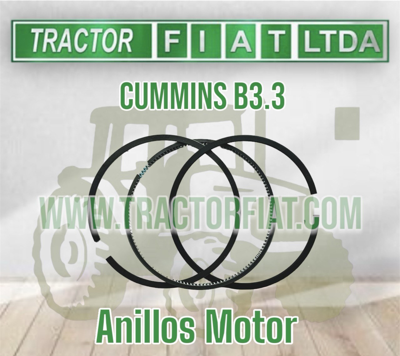 ANILLOS PISTON PLANO - MOTOR CUMMINS QSB3.3