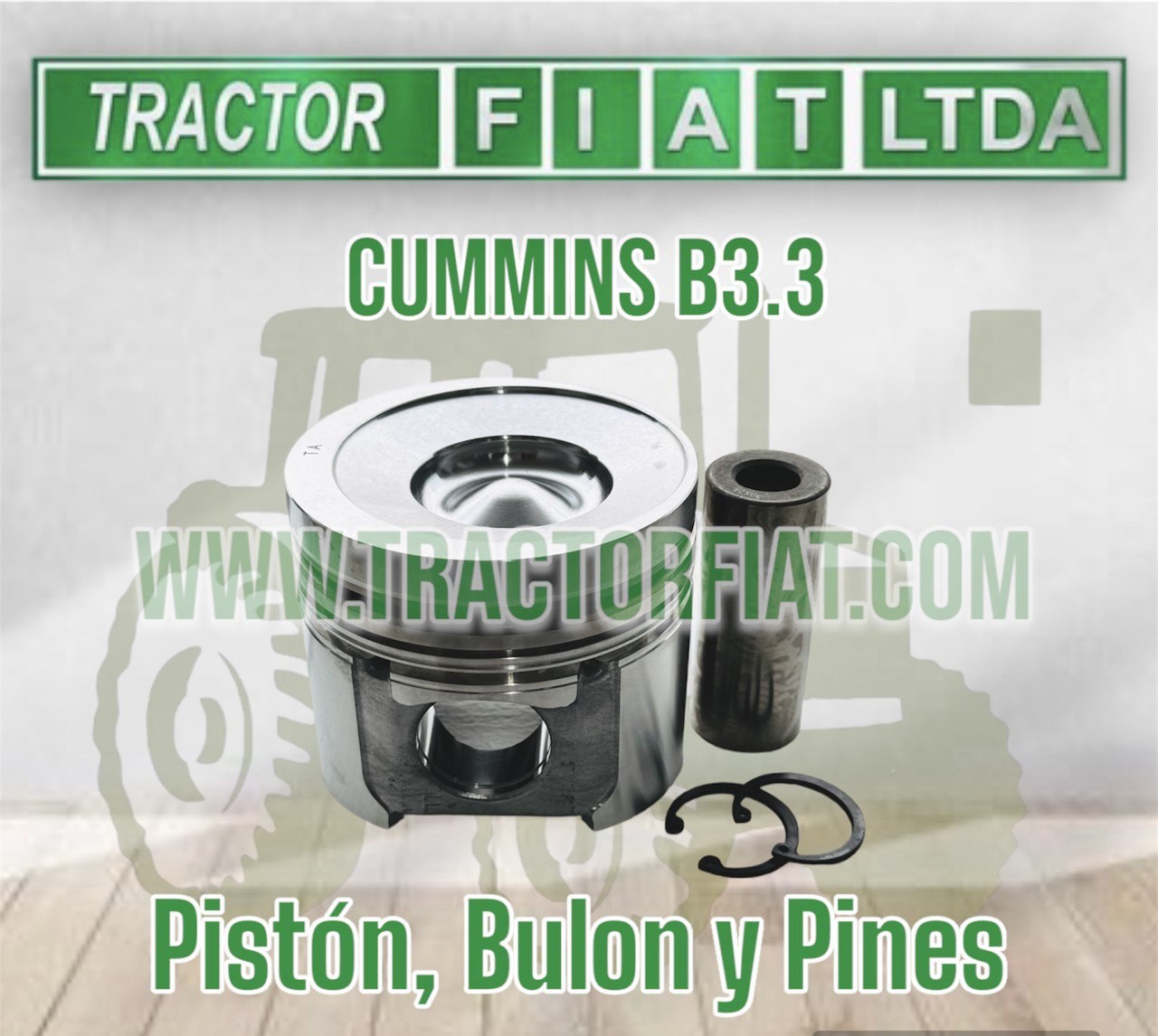 PISTON ,BULON Y PINES - MOTOR CUMMINS QSB3.3