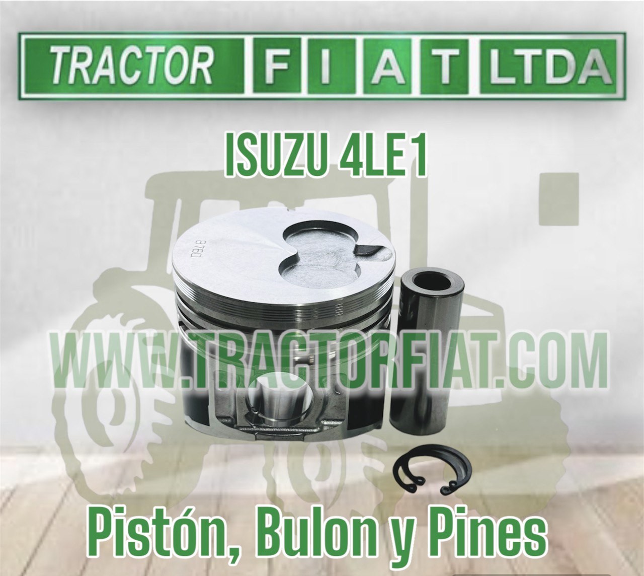 PISTON ,BULON Y PINES - MOTOR ISUZU 4LE1