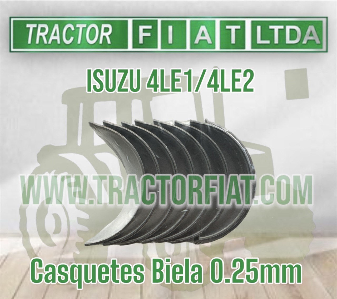 CASQUETES BIELA 0.25 MM - MOTOR ISUZU 4LE1/4LE2