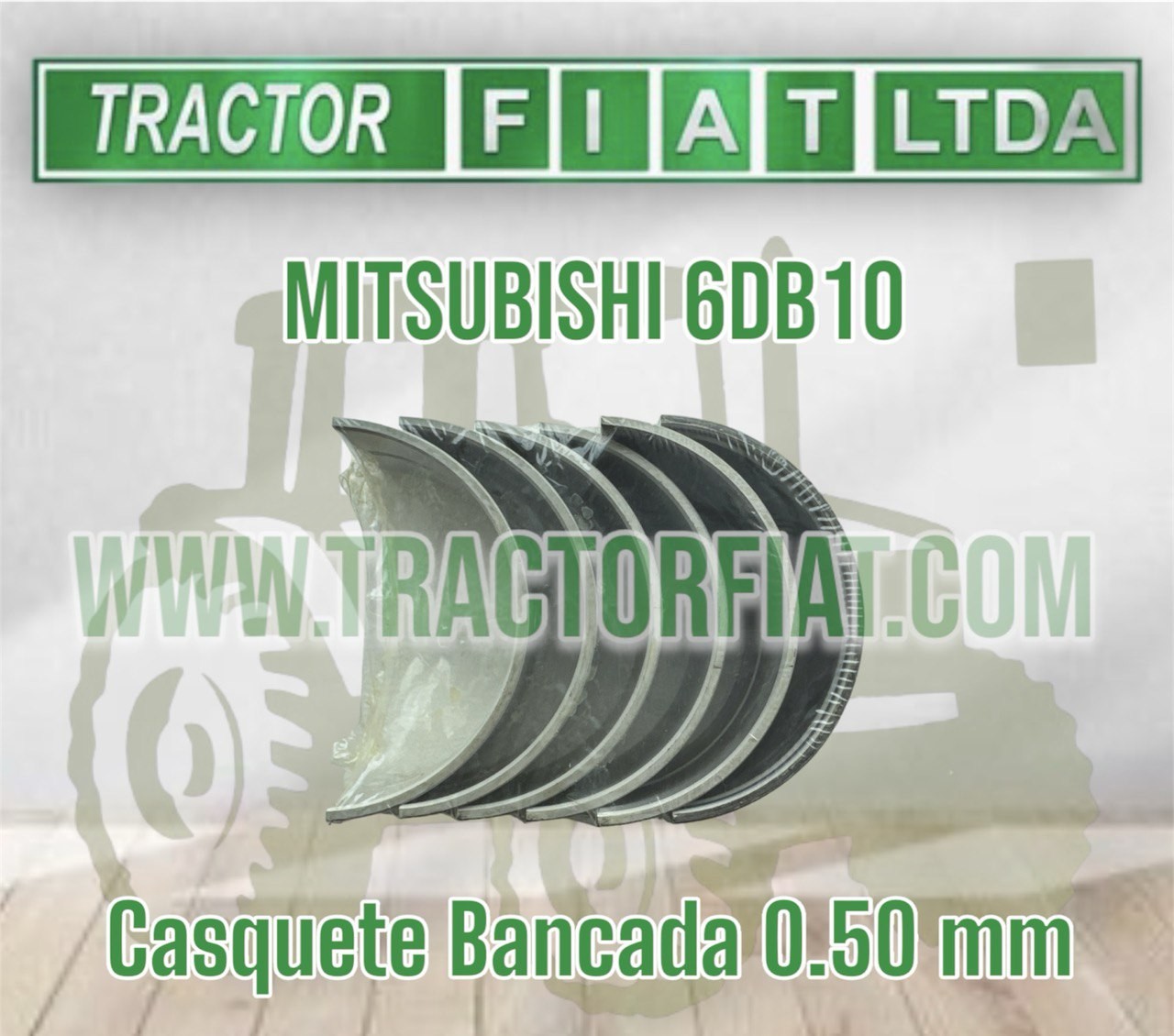 CASQUETES DE BANCADA 0.50MM -MOTOR MITSUBISHI 6DB1