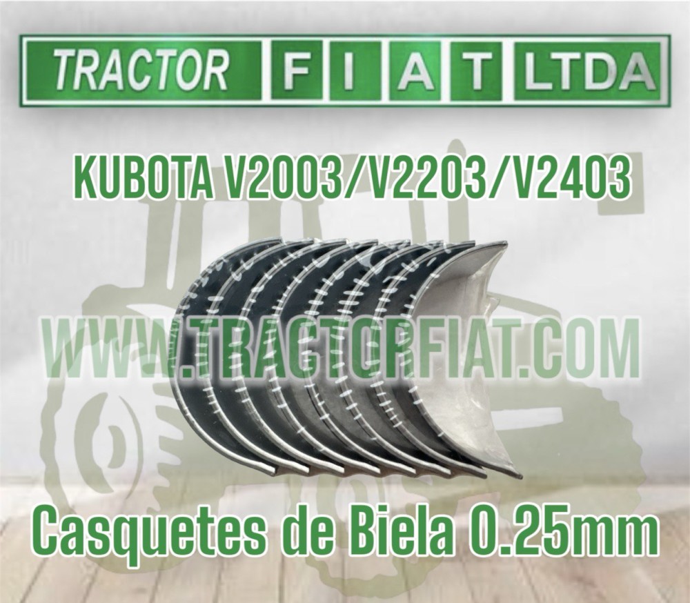 CASQUETES DE BIELA 0.25 MOTOR KUBOTA V2003/ V2203/V2403