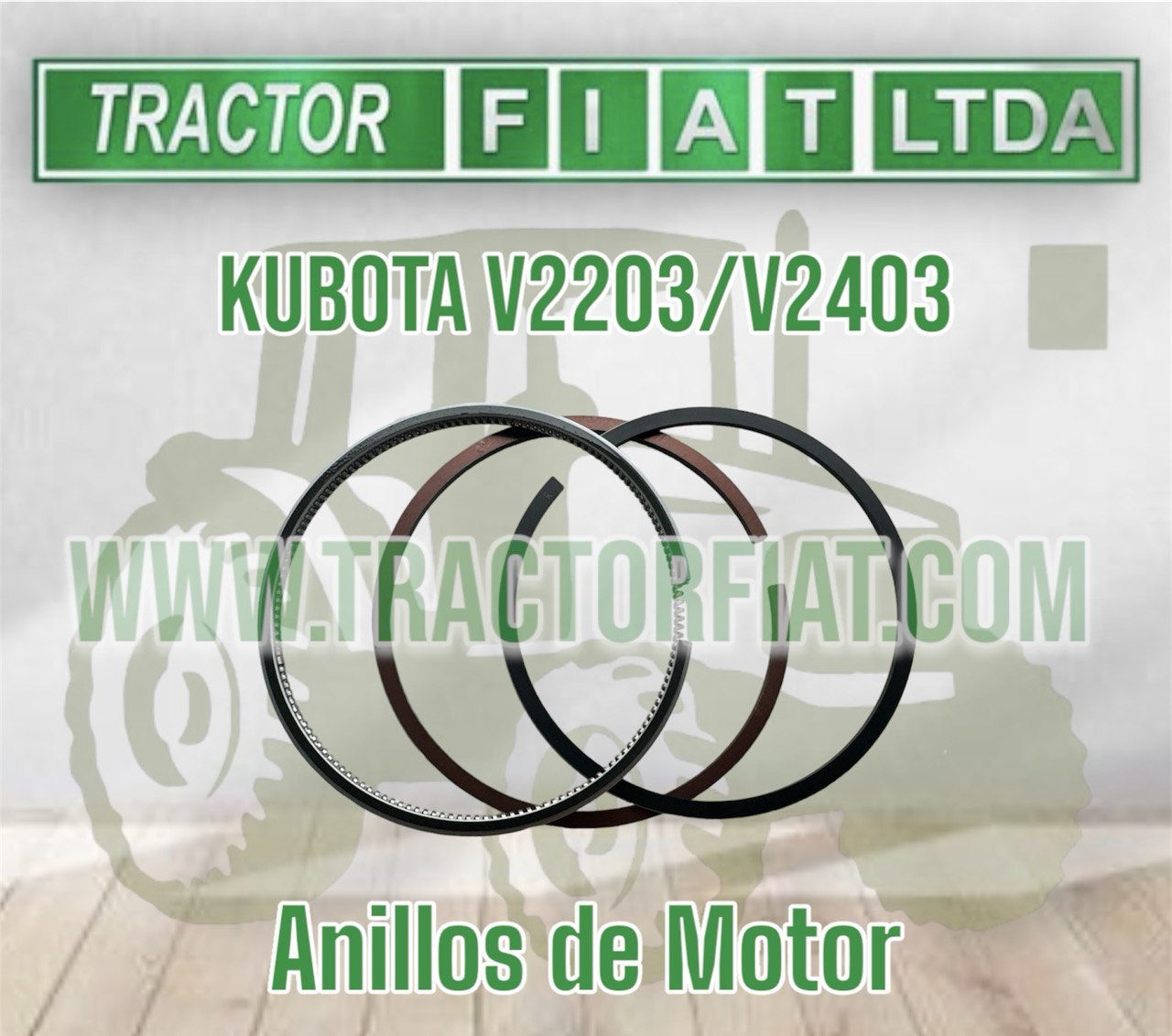 ANILLOS MOTOR KUBOTA V2403/V2203
