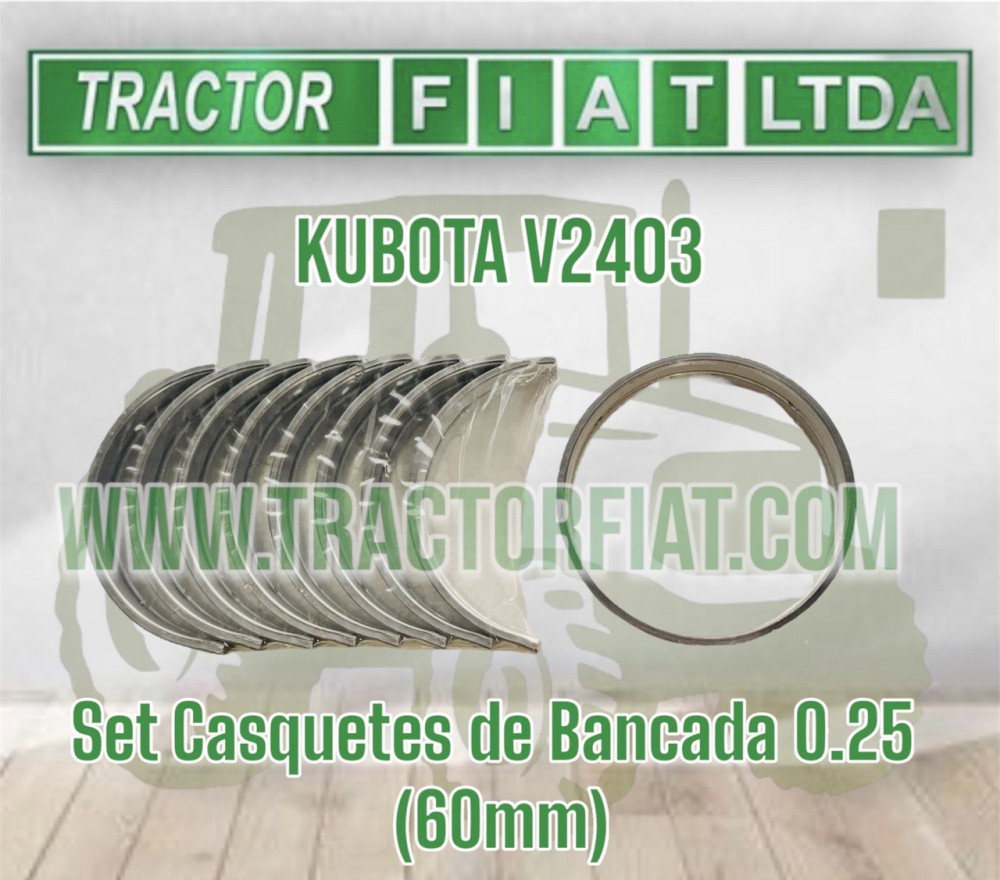 SET CASQUETES BANCADA 0.25 MM-MOTOR KUBOTA V2403