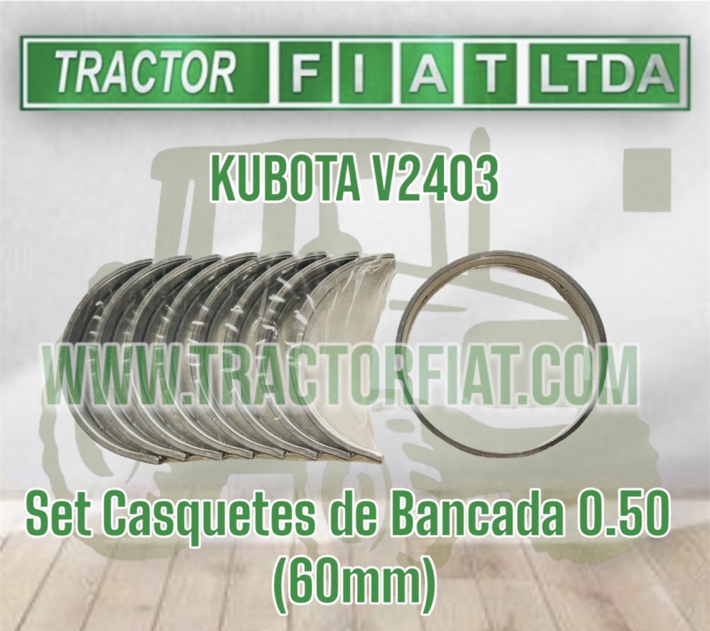 SET CASQUETES BANCADA 0.50MM-MOTOR KUBOTA V2403
