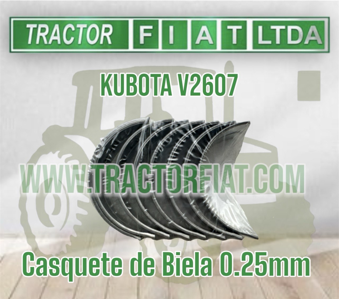 CASQUETES DE BIELA 0.25MM-MOTOR KUBOTA V2607
