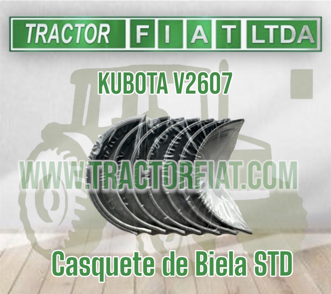 CASQUETES DE BIELA STD - MOTOR KUBOTA V2607