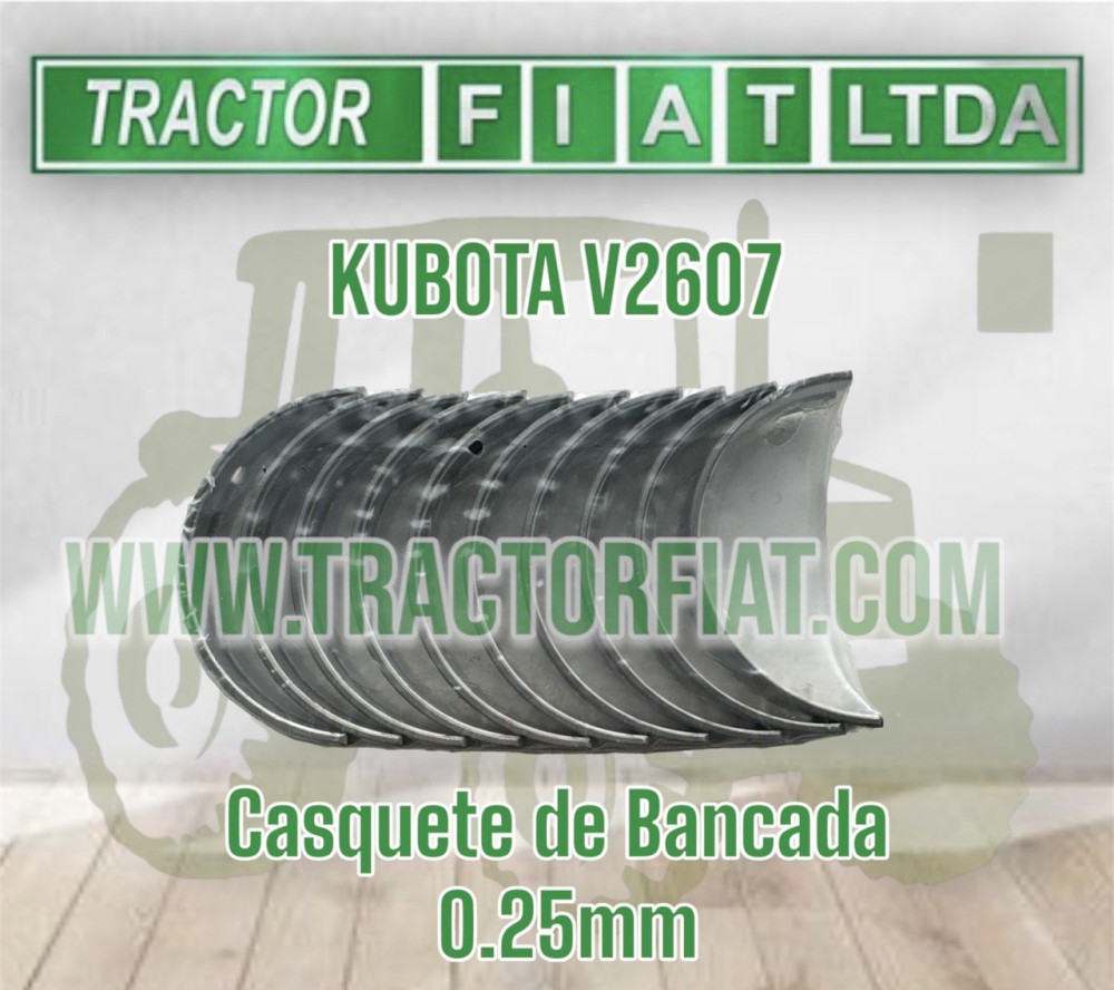 CASQUETES DE BANCADA 0.25MM- MOTOR KUBOTA V2607