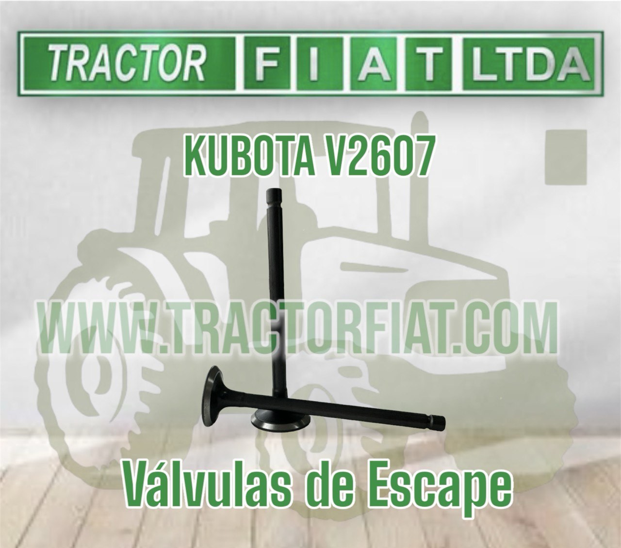VALVULA DE ESCAPE - MOTOR KUBOTA V2607