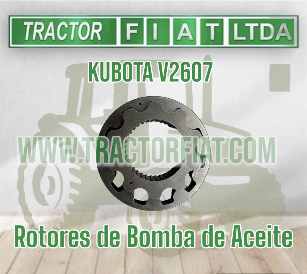 ROTORES BOMBA DE ACEITE - MOTOR KUBOTA V2607