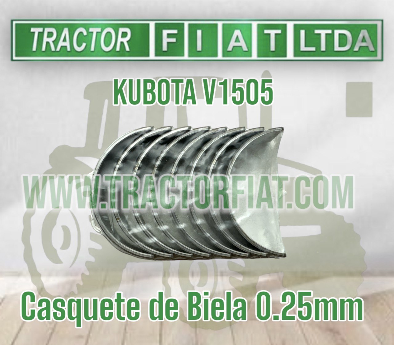 CASQUETES DE BIELA 0.25MM- MOTOR KUBOTA V1505
