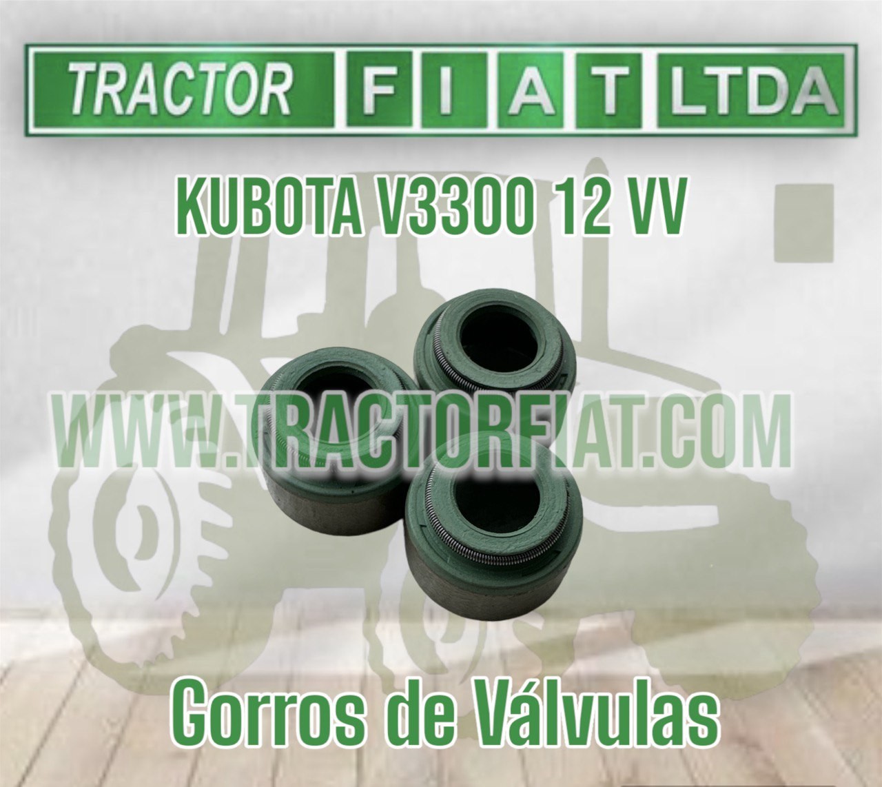 GORROS DE VALVULA - MOTOR KUBOTA V3300 12 VALVULAS