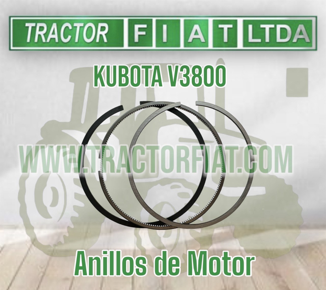 ANILLOS MOTOR KUBOTA V3800
