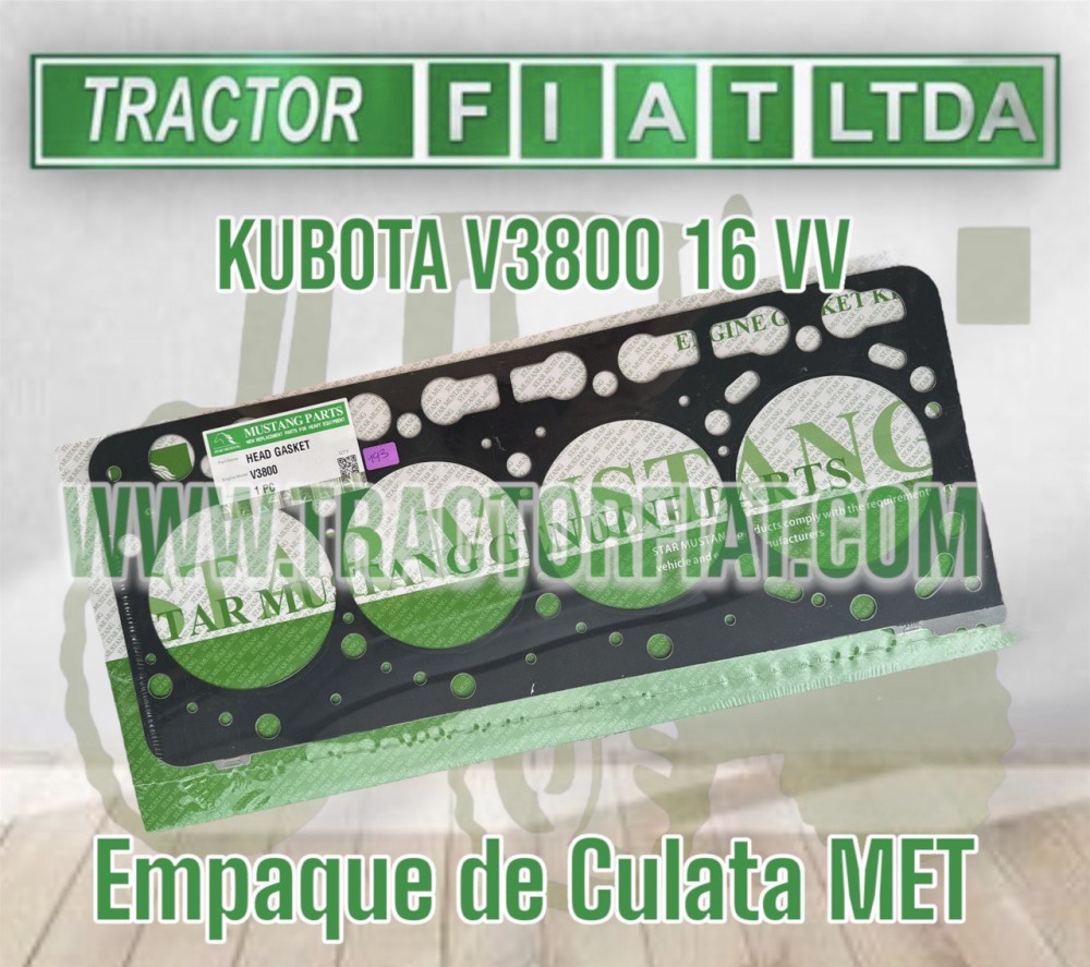 EMPAQUE DE CULATA MET- MOTOR KUBOTA V3800