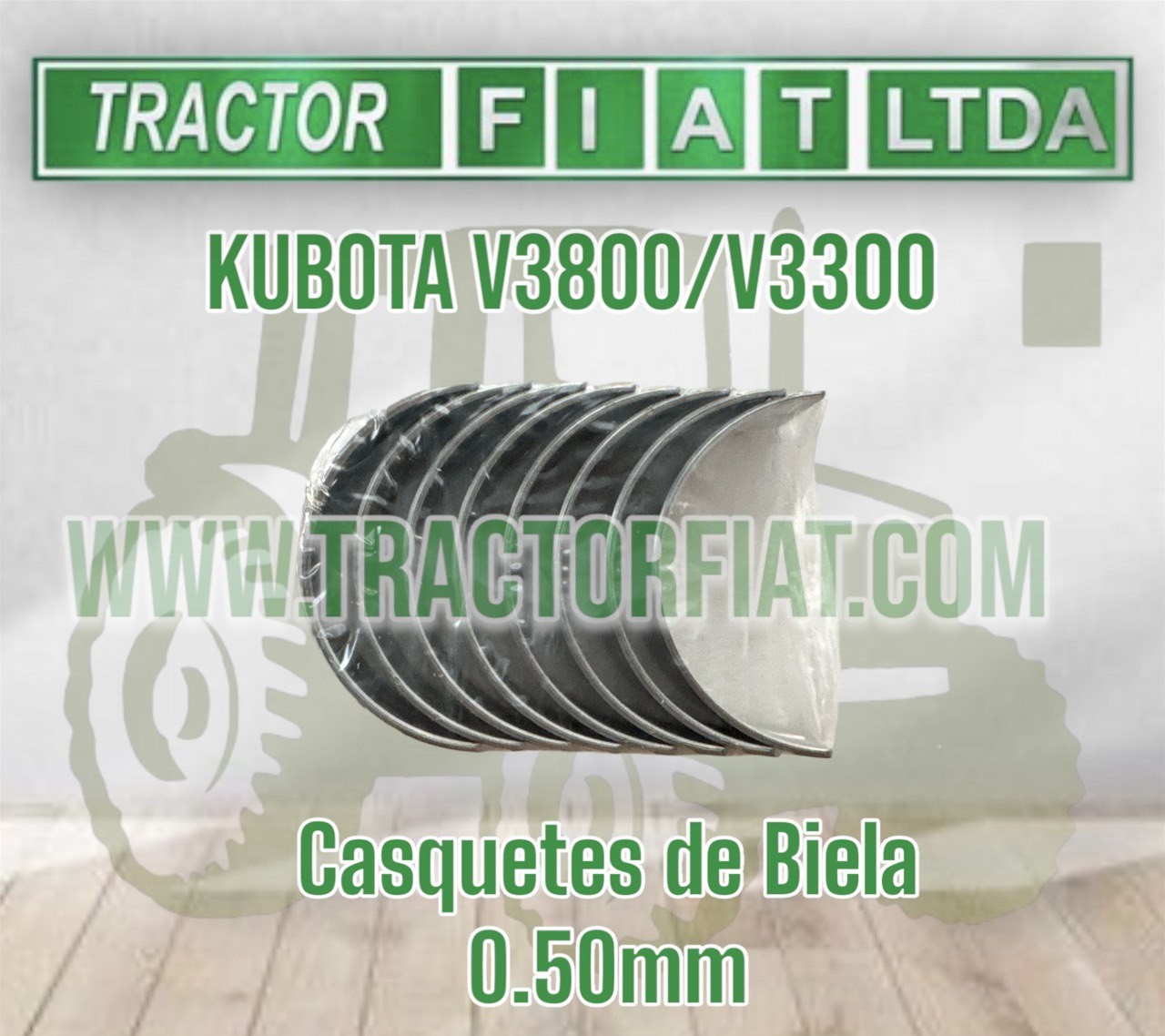 CASQUETES DE BIELA 0.50MM-MOTOR KUBOTA V3800/V3300