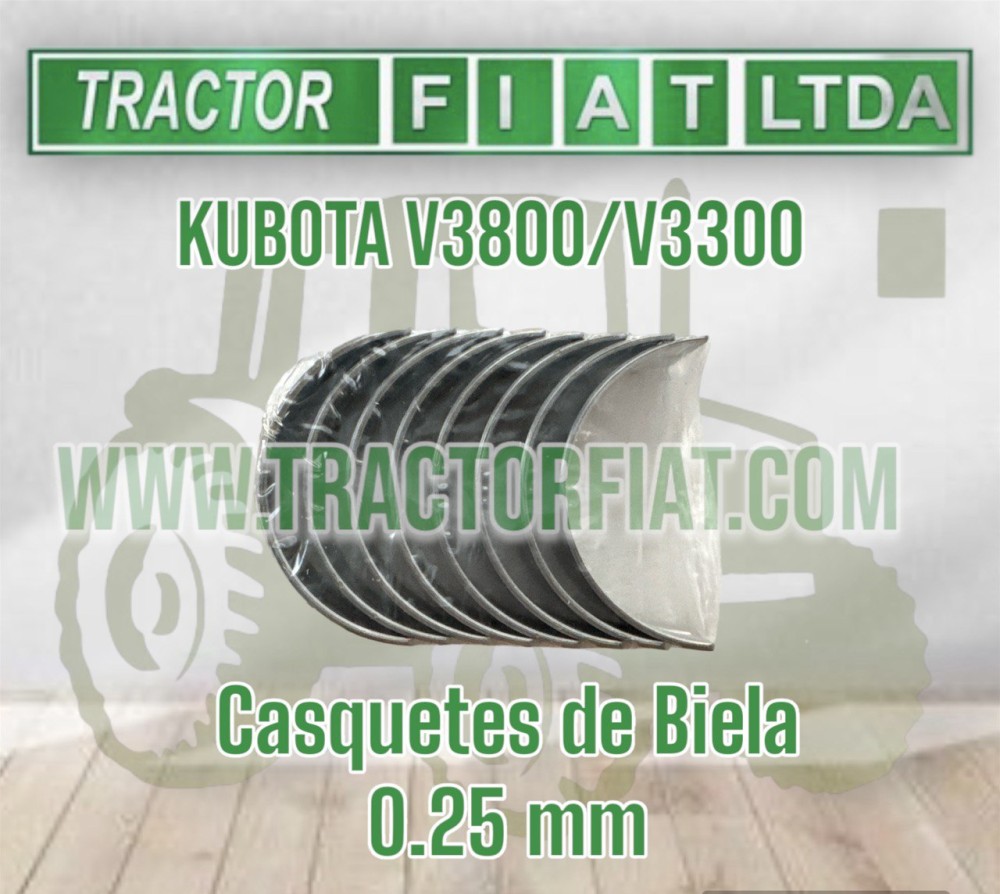 CASQUETES DE BIELA 0.25MM- MOTOR KUBOTA  V3800 /V3300