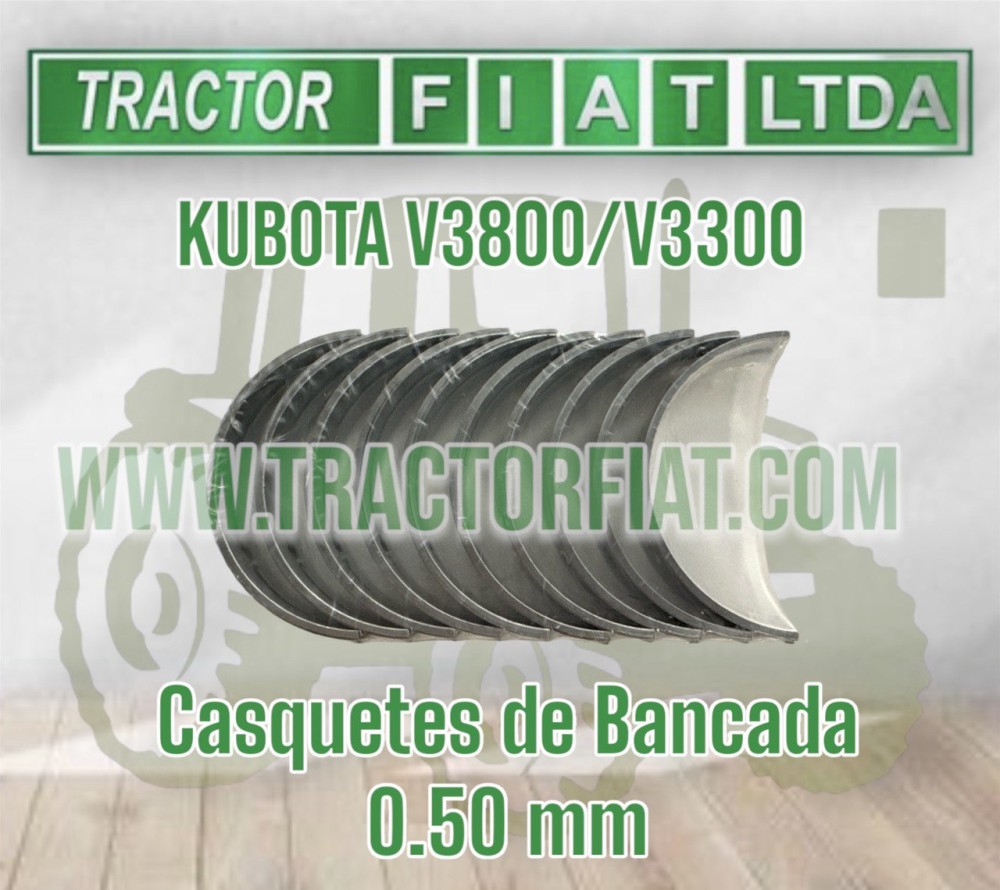 CASQUETES DE BANCADA 0.50MM- MOTOR KUBOTA V3300/V3800 (+4)