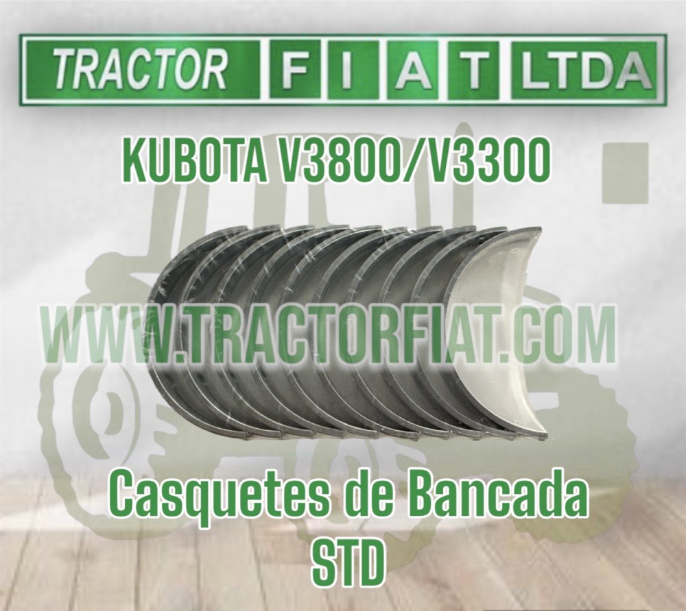 CASQUETES DE BANCADA STD- MOTOR KUBOTA V3300/V3800