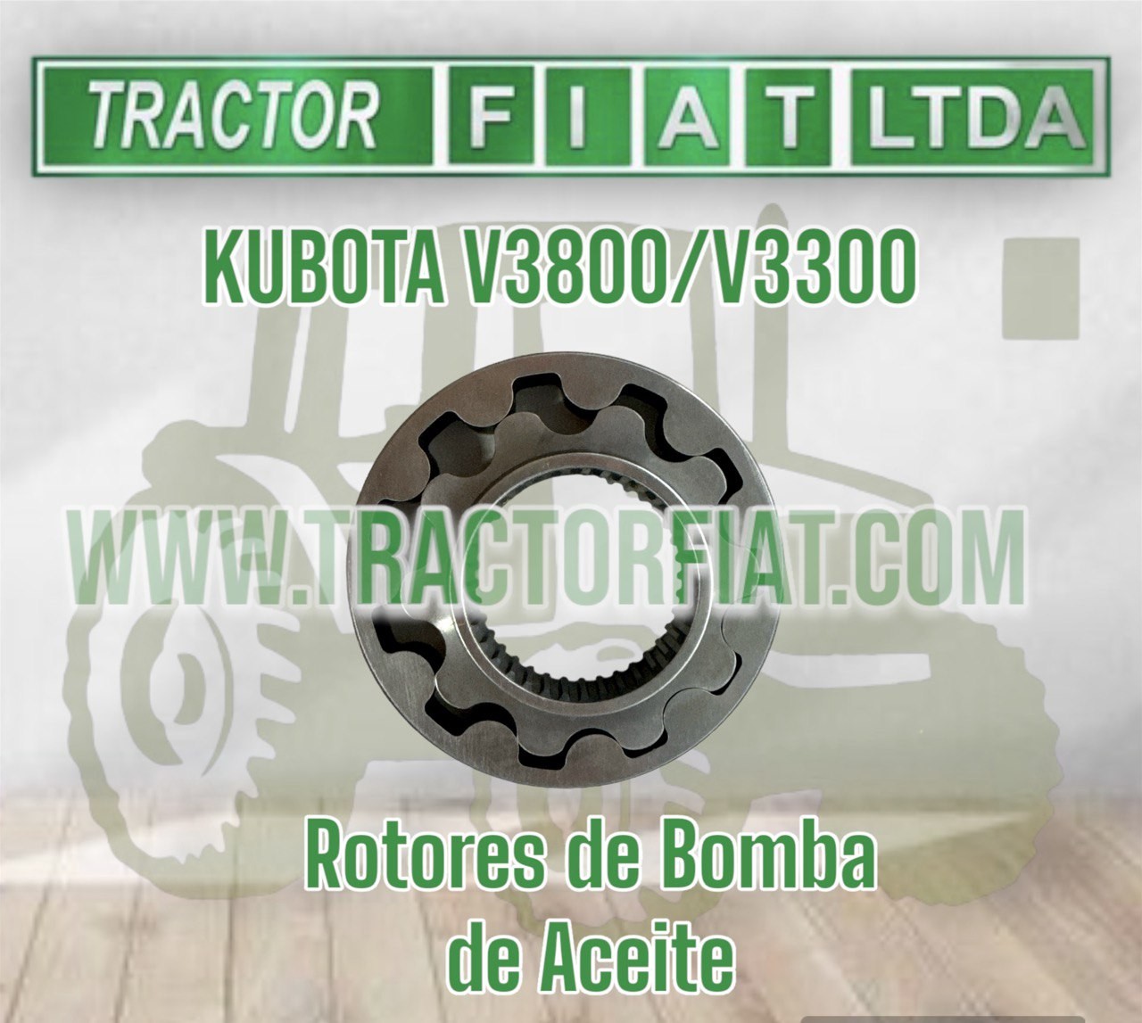 ROTORES DE BOMBA DE ACEITE-MOTOR KUBOTA V3300 /V3800