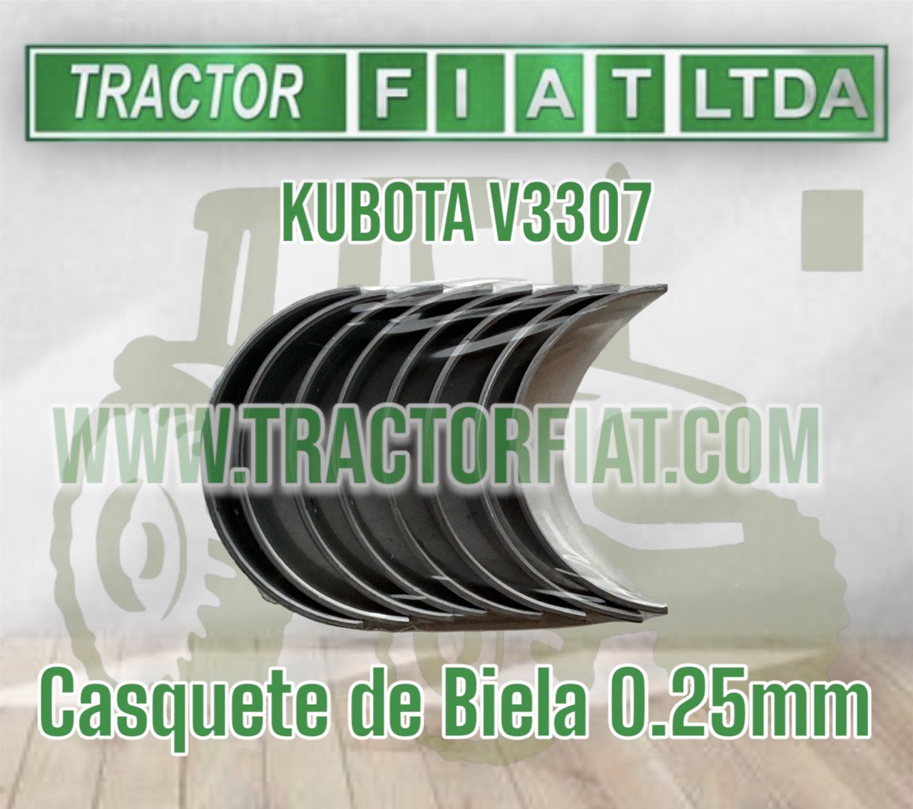 CASQUETES BIELA 0.25MM - MOTOR KUBOTA V3307