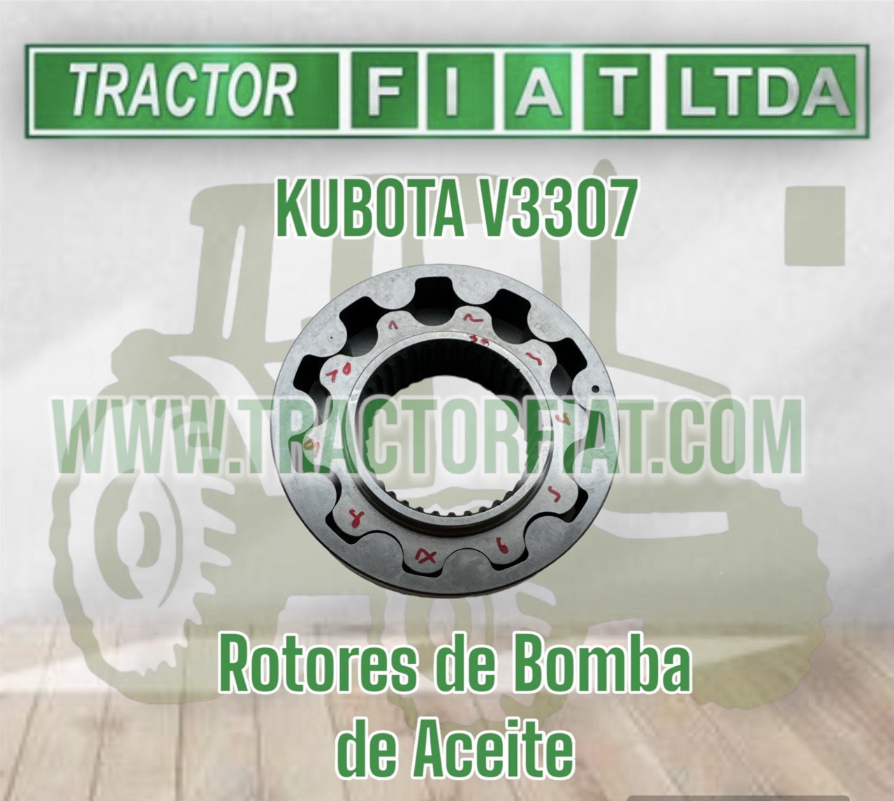 ROTORES DE BOMBA DE ACEITE -MOTOR KUBOTA V3307