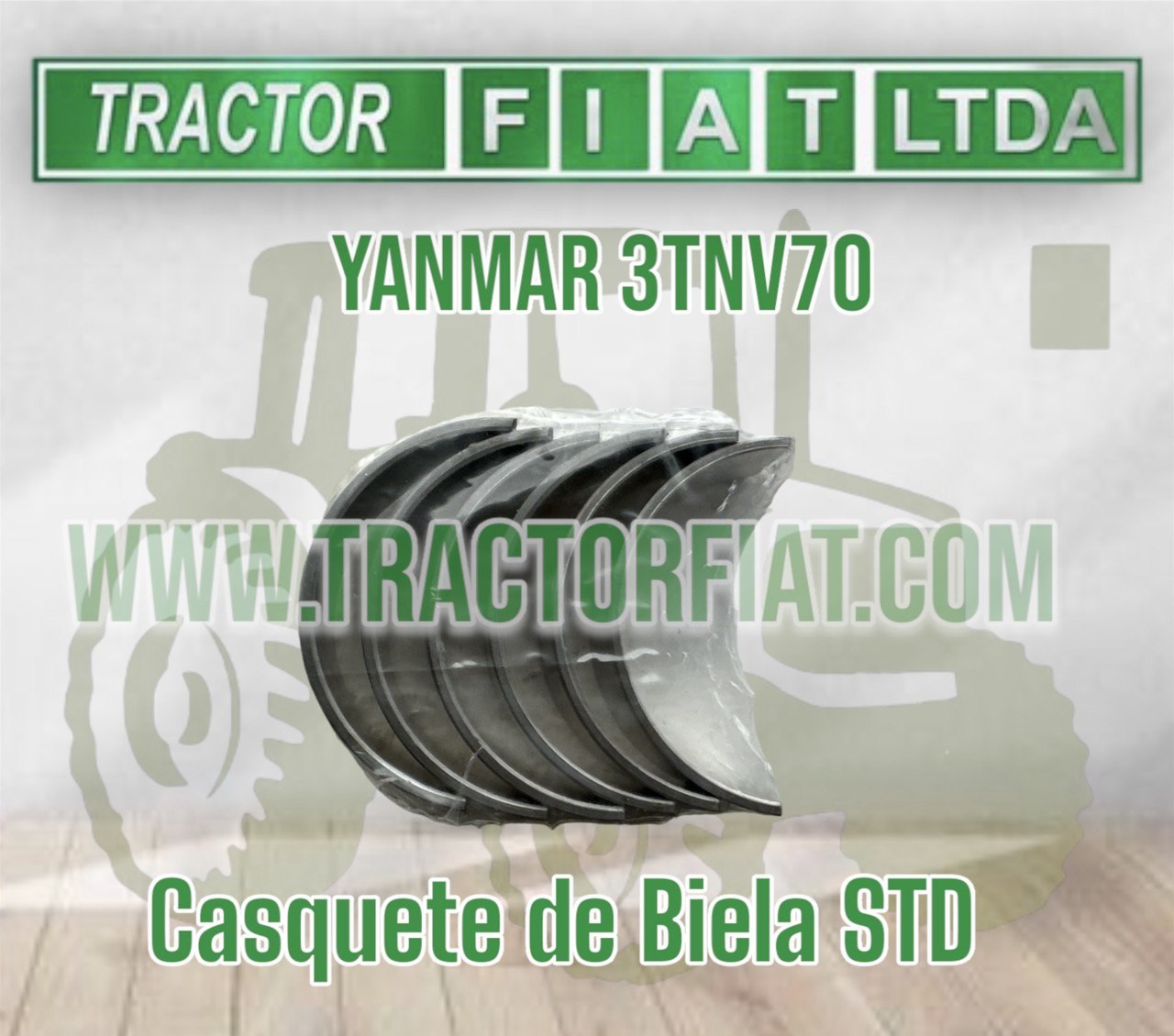 CASQUETES DE BIELA STD - MOTOR YANMAR 3TNV70.