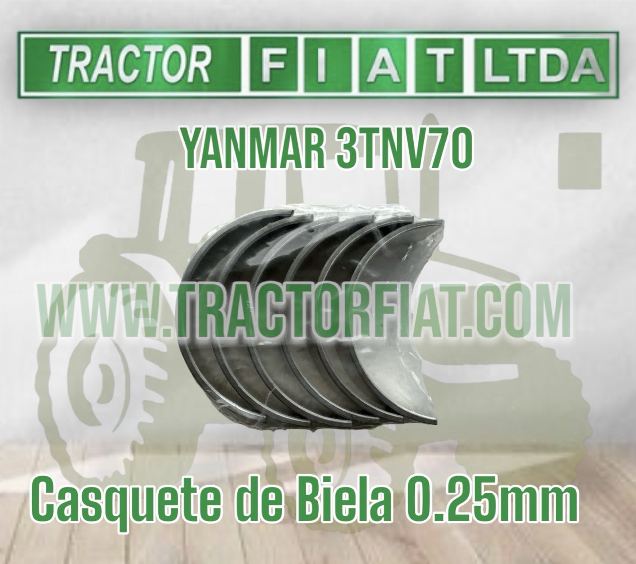 CASQUETES DE BIELA 0.25MM- MOTOR YANMAR 3TNV70