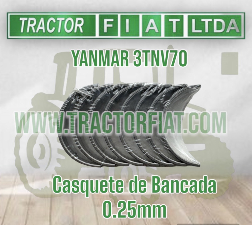 CASQUETES DE BANCADA 0.25MM- MOTOR YANMAR 3TNV70