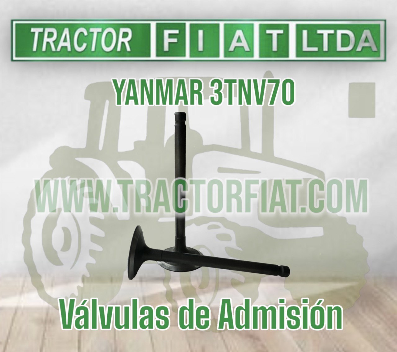 VALVULA DE ADMISION - MOTOR YANMAR 3TNV70