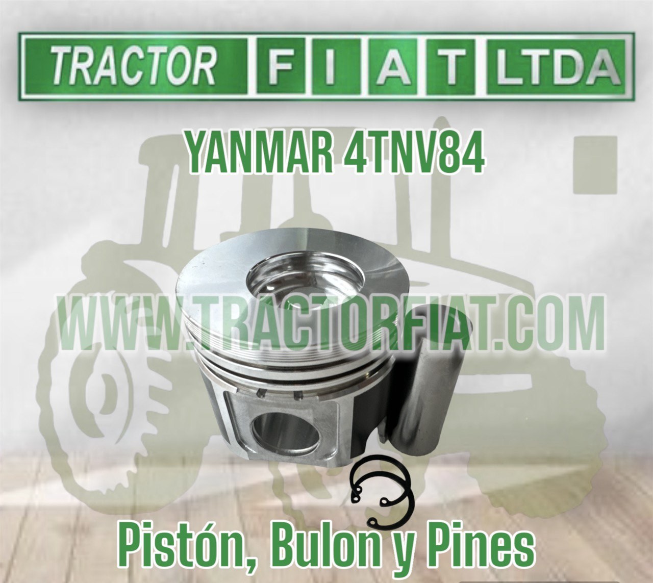 PISTON ,BULON Y PINES - MOTOR YANMAR 4TNV84