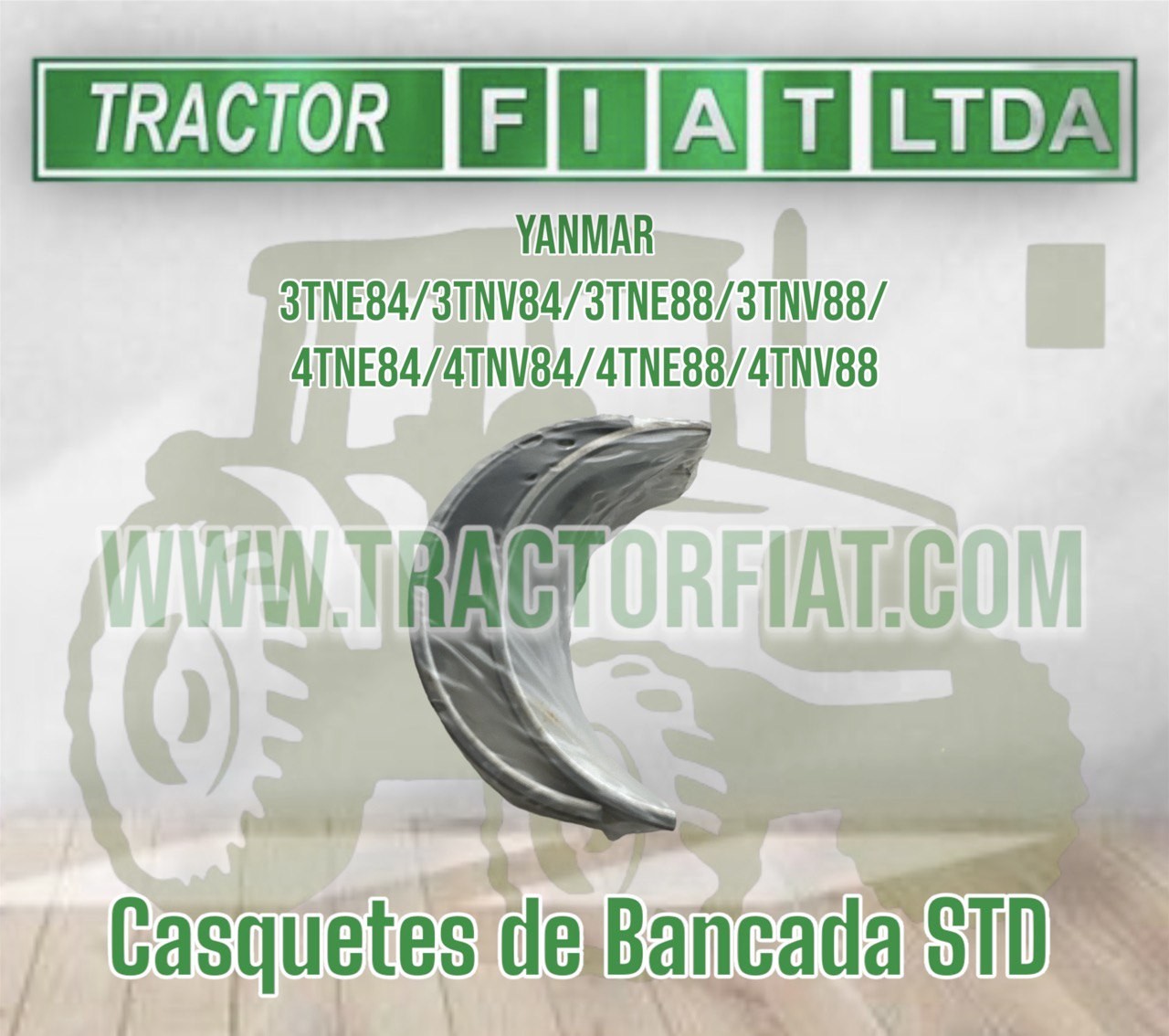 CASQUETES DE BANCADA STD  - YANMAR SERIES 84 Y 88 / 3 Y 4 CILINDROS