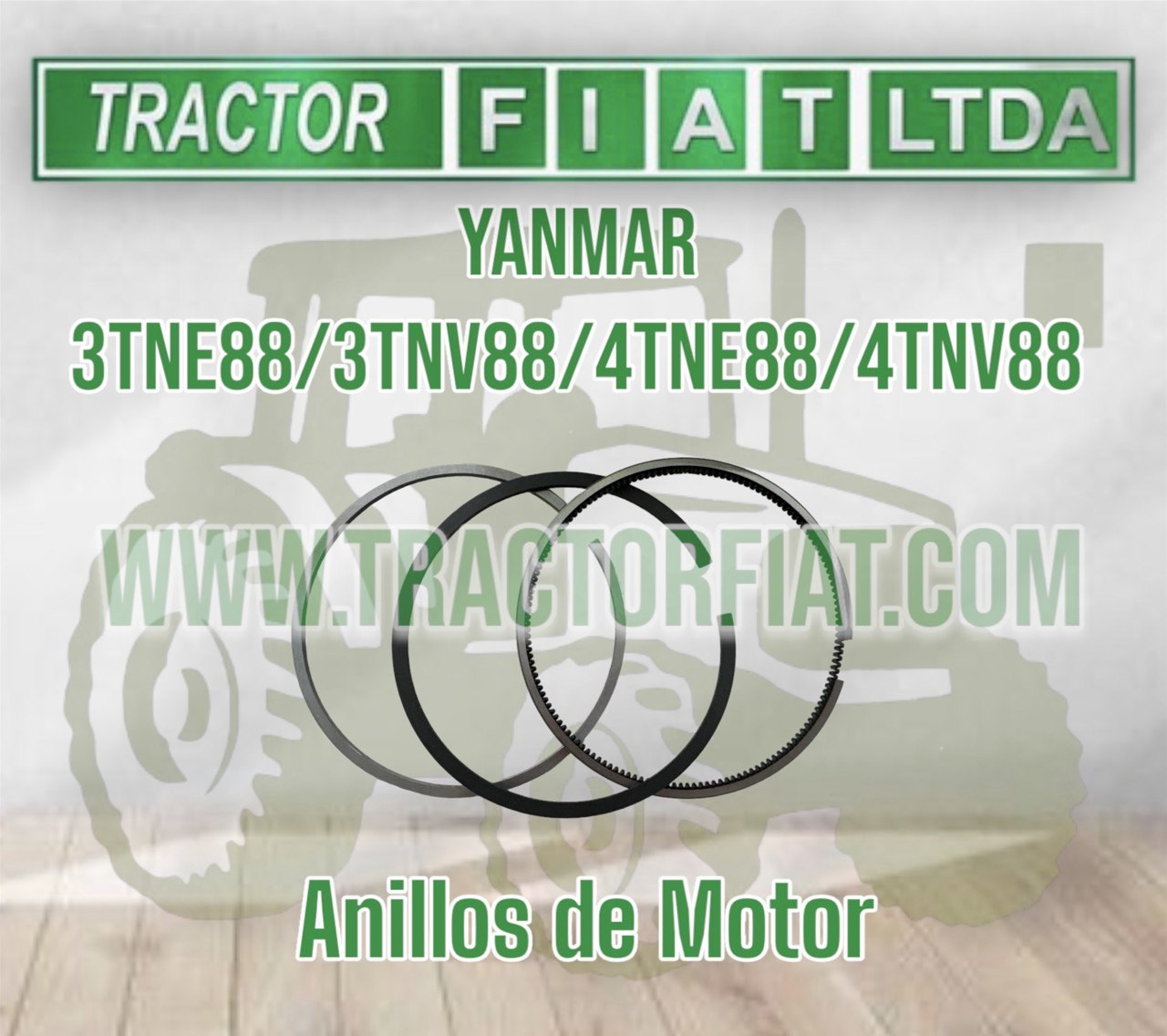 ANILLOS MOTOR- YANMAR SERIE 88/ 3 Y 4 CILINDROS