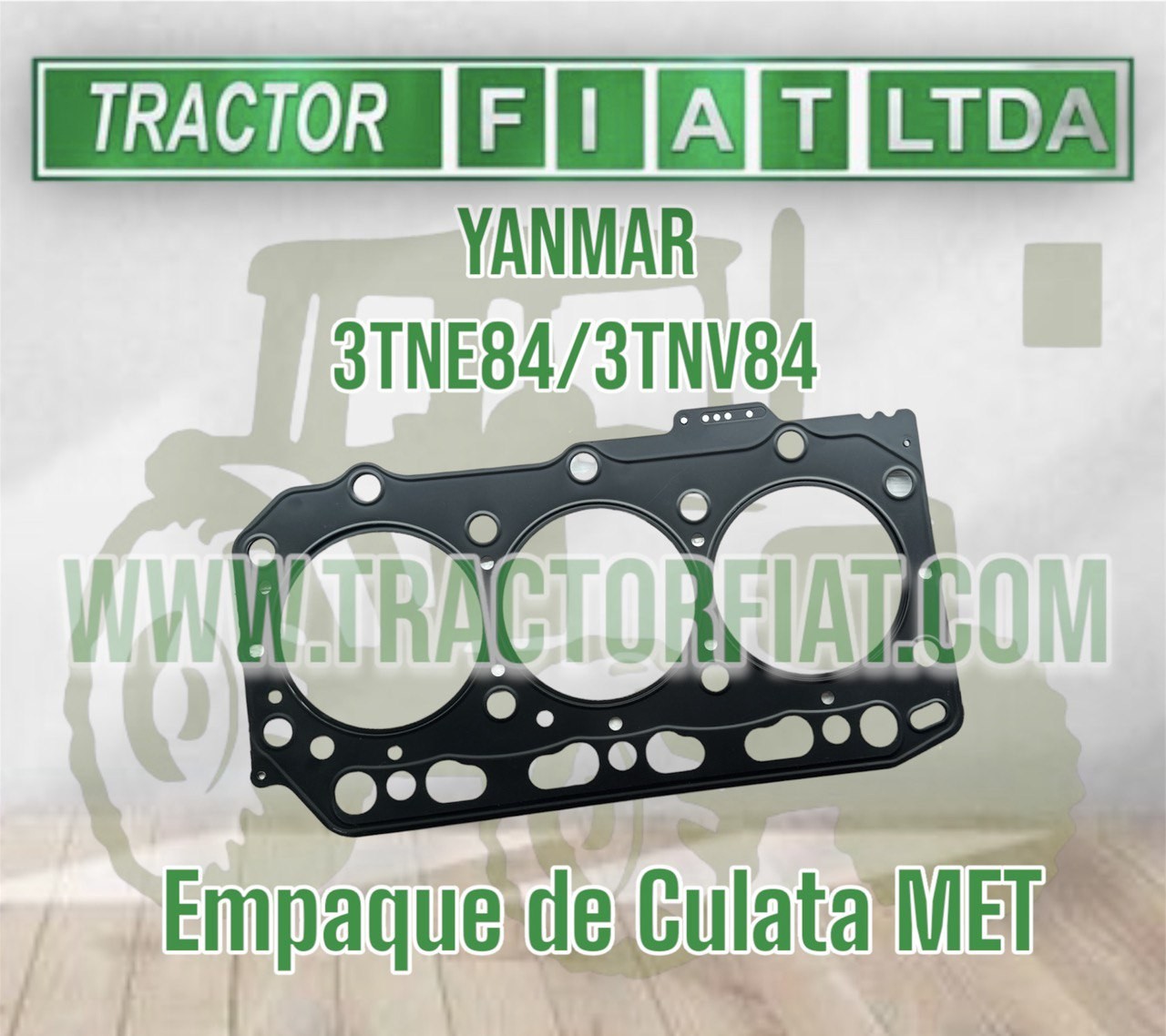 EMPAQUE DE CULATA MET-MOTOR YANMAR  3TNV84/3TNE84