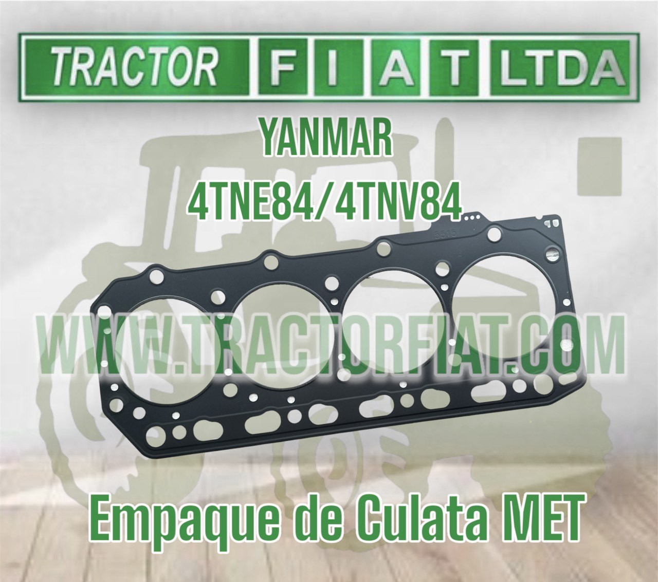 EMPAQUE DE CULATA MET -MOTOR YANMAR 4TNV84/4TNE84