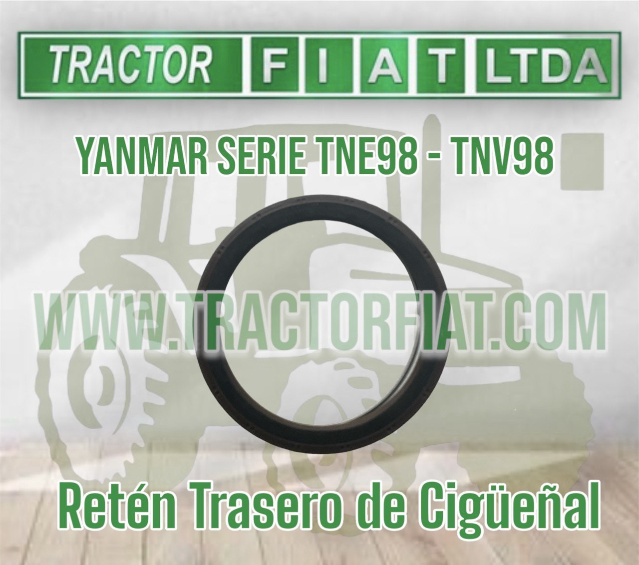 RETEN TRASERO CIGÜEÑAL - MOTOR YANMAR SERIES TNE98/TNV98