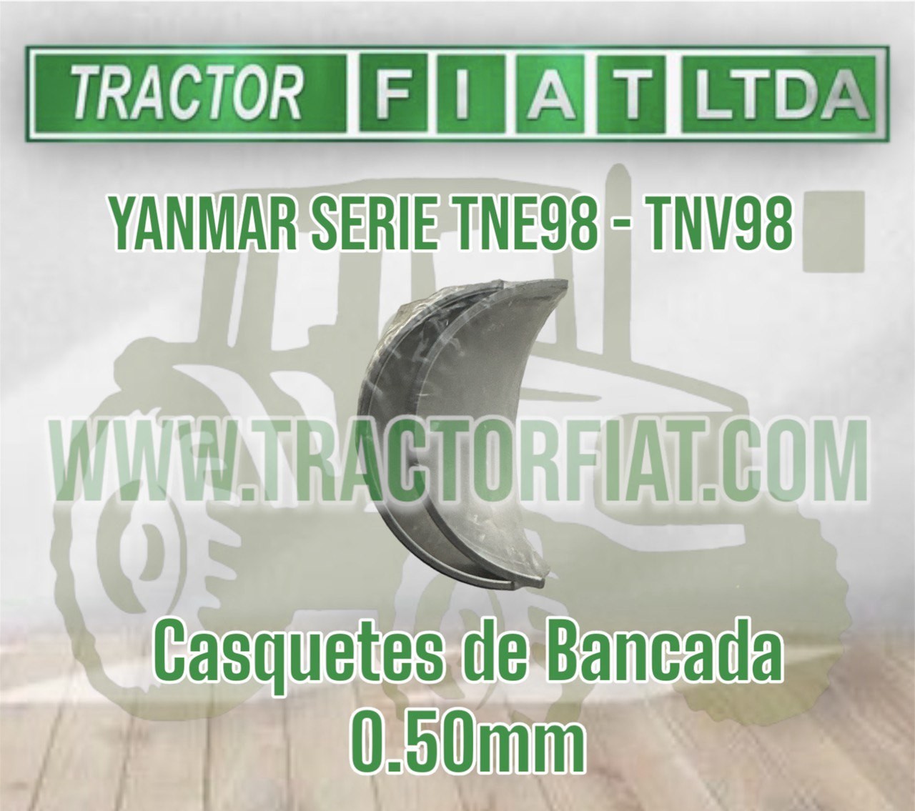 CASQUETES DE BANCADA 0.50mm - MOTOR YANMAR SERIES TNE98/TNV98