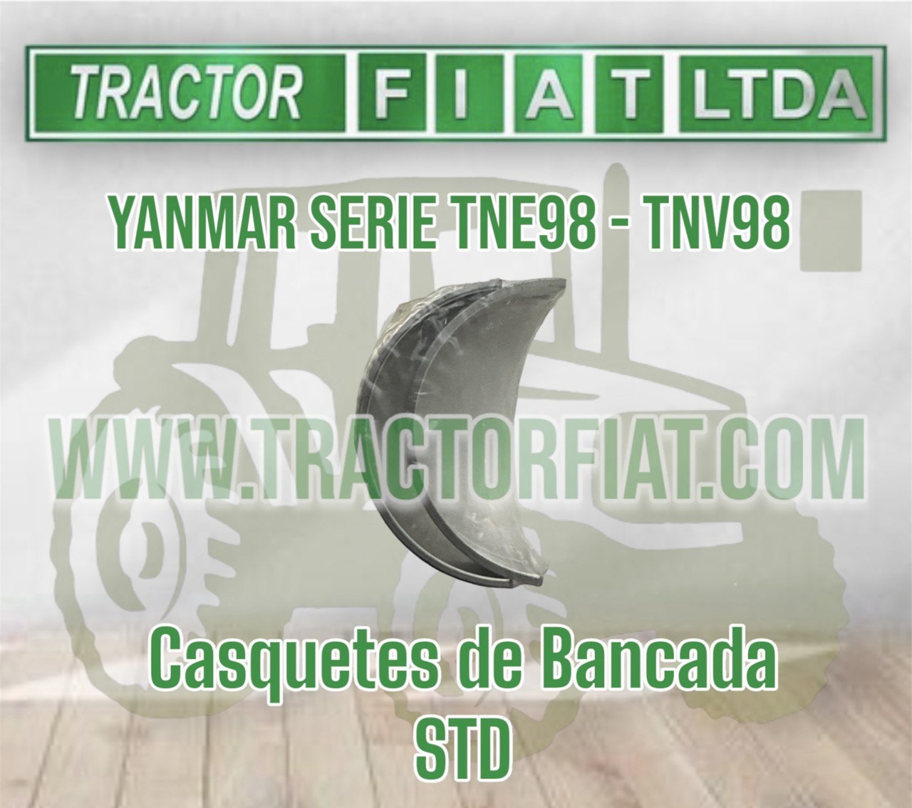 CASQUETES DE BANCADA STD  - MOTOR YANMAR SERIES TNE98/TNV98