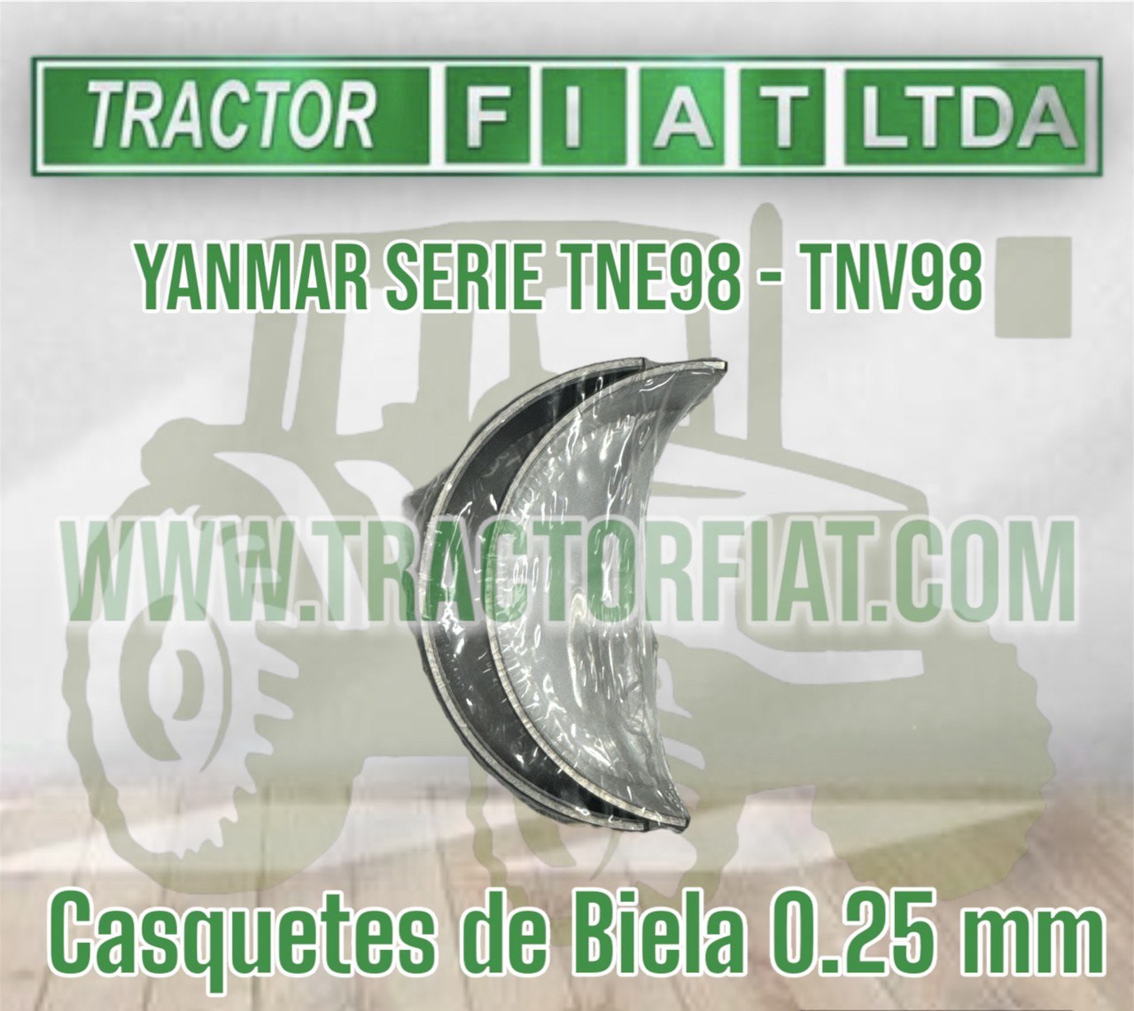 CASQUETES BIELA 0.25mm - MOTOR YANMAR SERIES TNE98/TNV98