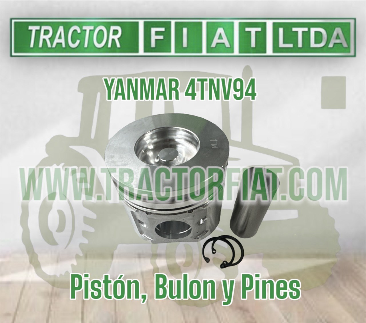 PISTON ,BULON Y PINES - MOTOR YANMAR 4TNV94