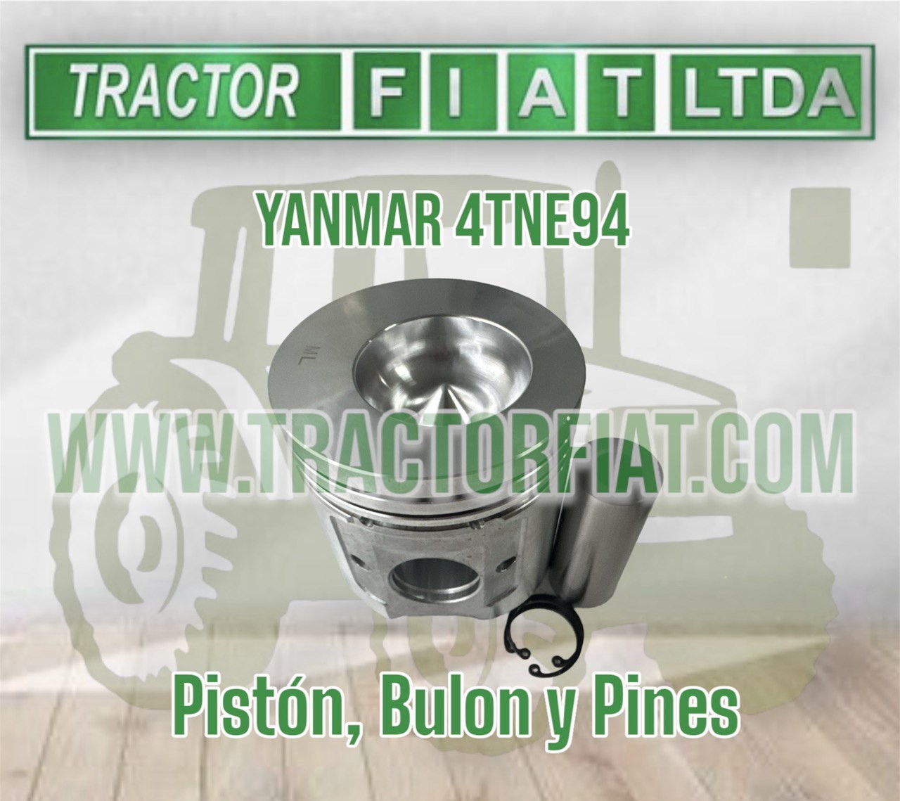 PISTON ,BULON Y PINES - MOTOR YANMAR 4TNE94