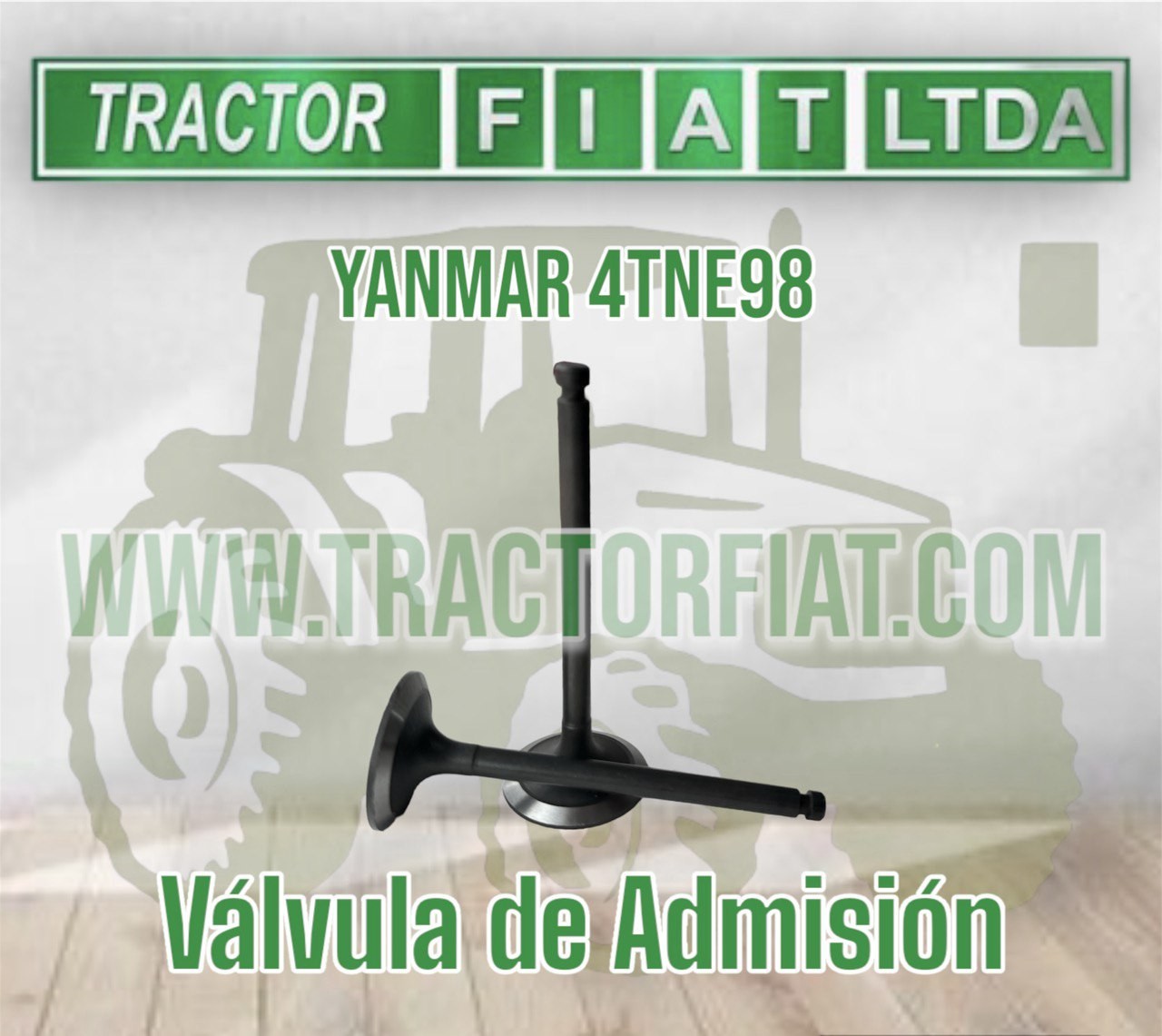 VALVULA DE ADMISION MOTOR YANMAR 4TNE98