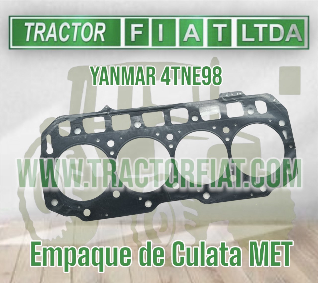 EMPAQUE DE CULATA MET -MOTOR YANMAR 4TNE98