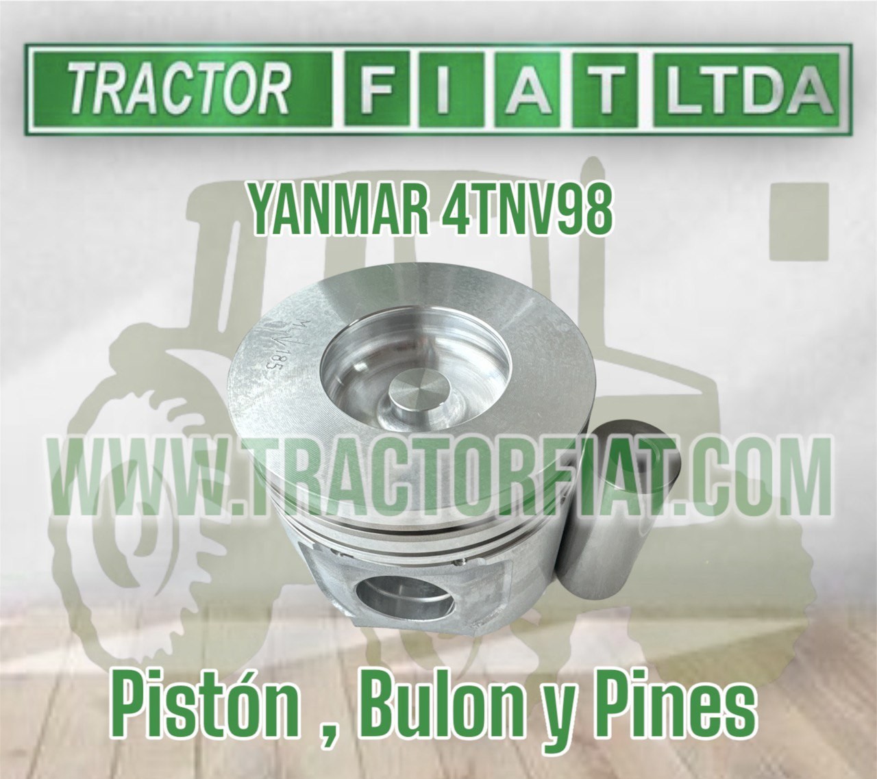 PISTON , BULON Y PINES - MOTOR YANMAR 4TNV98